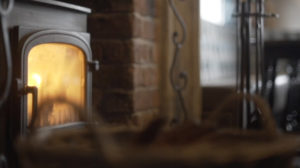 winter fireplace